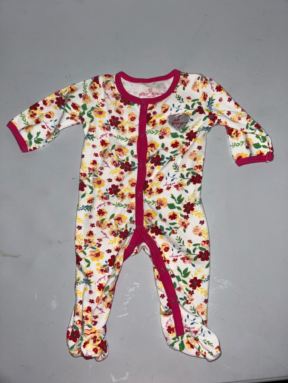 Baby Betsey Johnson Pajamas - 6 months